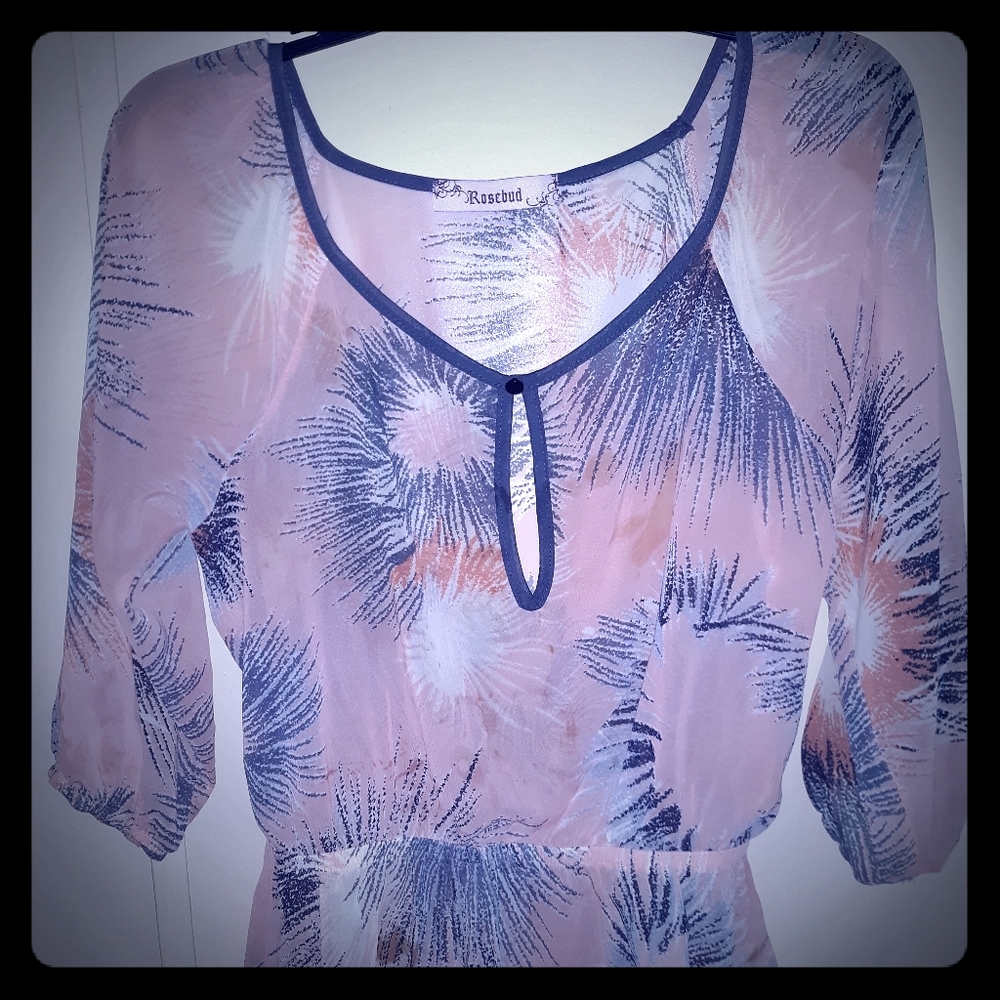Half sleeve chiffon blouse